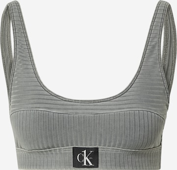 Calvin Klein Swimwear Bralette Bikini Top in Grey: front