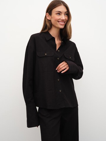 RÆRE by Lorena Rae Loose fit Pleat-front trousers 'Martha Tall' in Black
