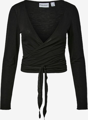 PIECES Shirts 'PCRoya' i sort: forside