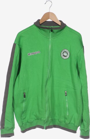 KAPPA Sweatshirt & Zip-Up Hoodie in XXL in Green: front