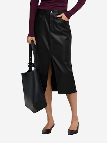 Gonna 'ONLBITTEN FAUX LEATH PENCIL SKIRT CC OTW 15373299' di ONLY in nero: frontale
