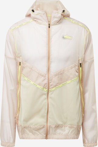 NIKE Athletic Jacket in Grey: front