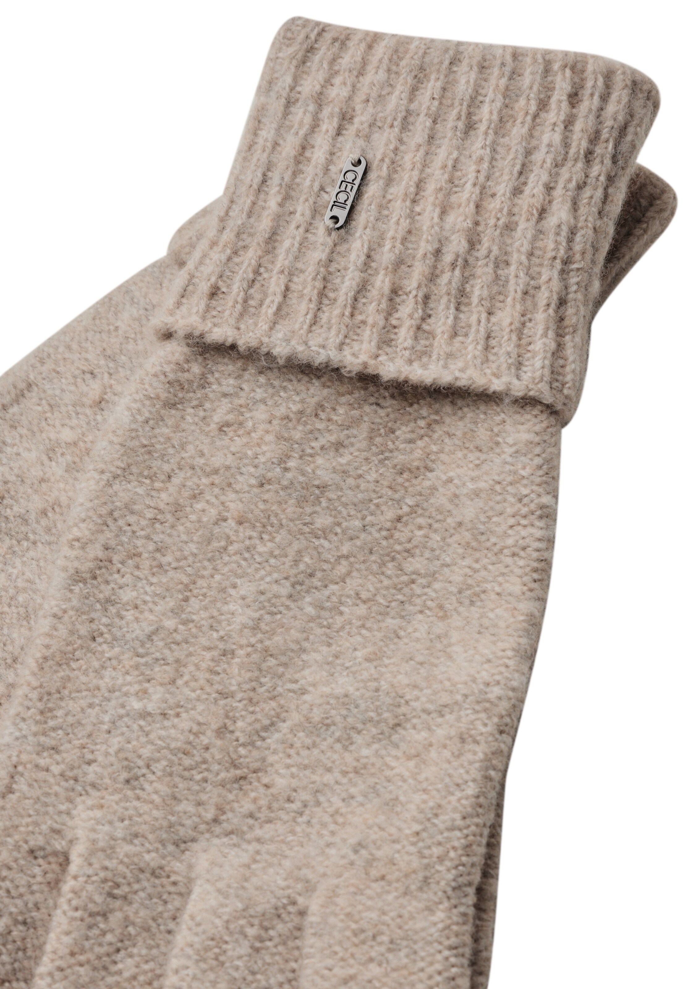 CECIL Full Finger Gloves in Beige