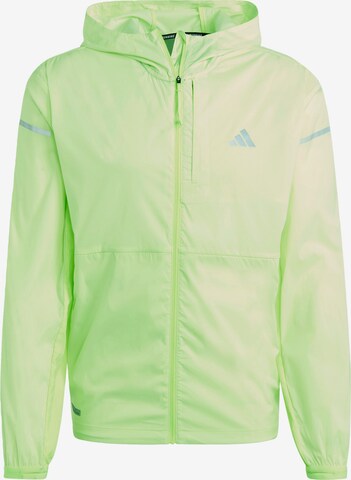 ADIDAS PERFORMANCE Athletic Jacket in Green: front