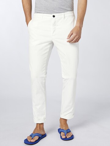 CHIEMSEE Slim fit Chino Pants in White: front