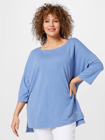 Tom Tailor Women + Shirt in Blauw: voorkant