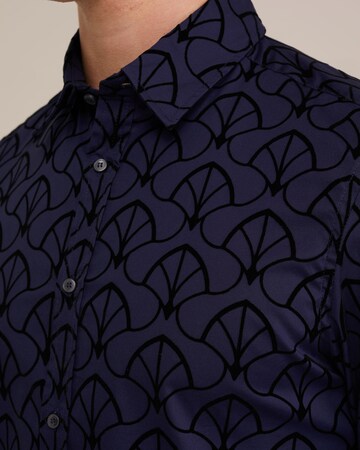 WE Fashion Slim Fit Forretningsskjorte i blå