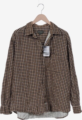 EDDIE BAUER Button Up Shirt in XXL in Brown: front