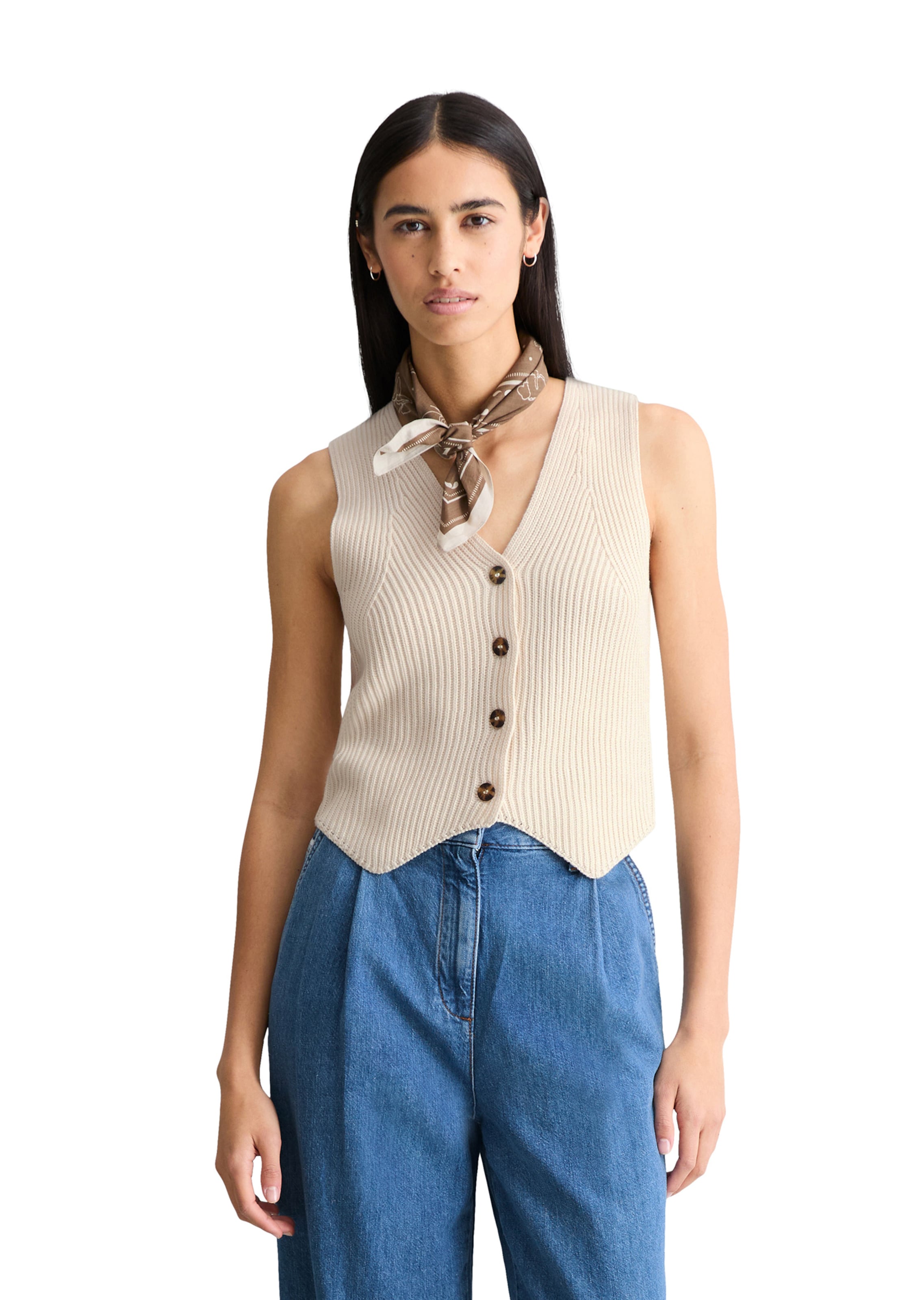 Cardigan Marc O'Polo DENIM en blanc : devant