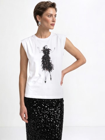 Maglietta di Rich & Royal in bianco: frontale