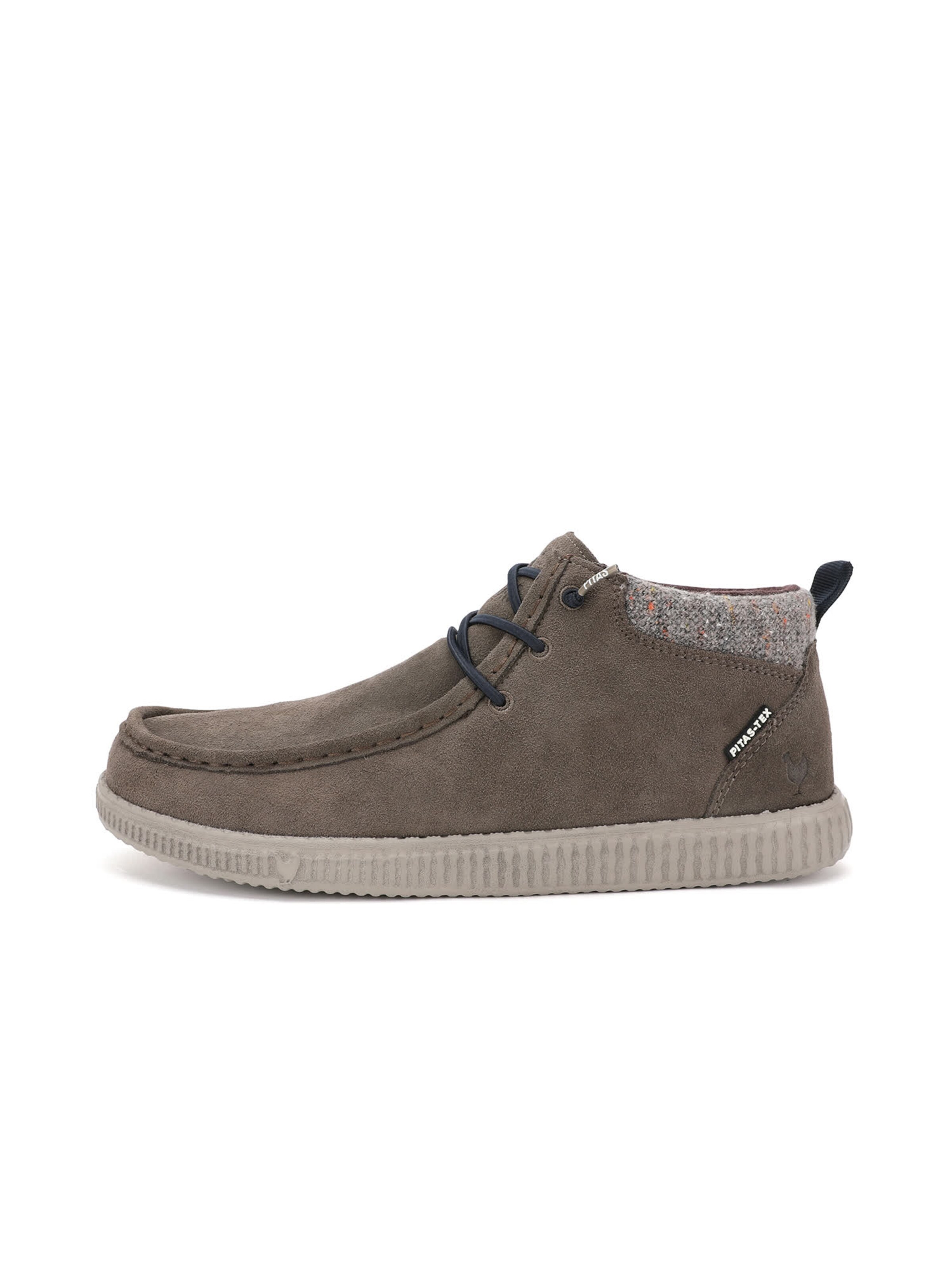Walk In Pitas Moccasin 'Bob' in Grey: front