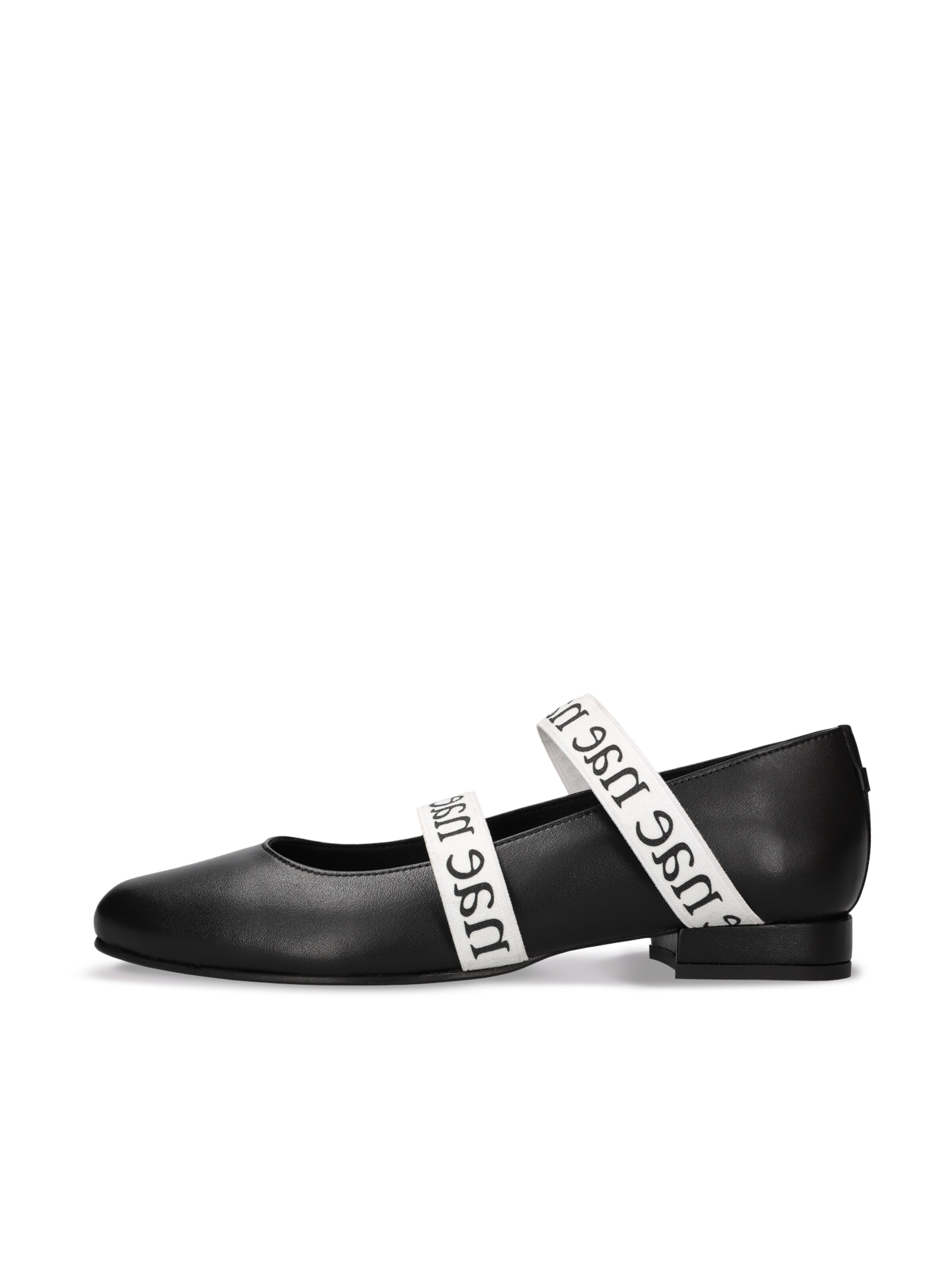 nae Vegan Shoes - Bailarinas con hebilla 'Aure' en negro: frente