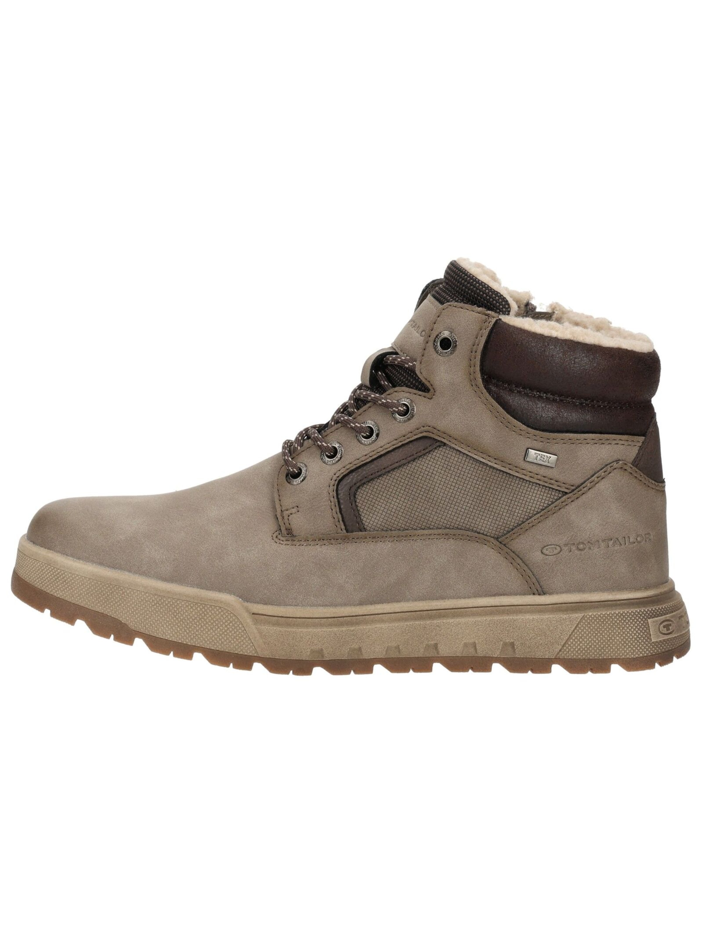 TOM TAILOR Lace-Up Boots in Grey