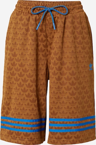 ADIDAS ORIGINALS Loose fit Pants 'Adicolor 70S Bb Monogram' in Brown: front