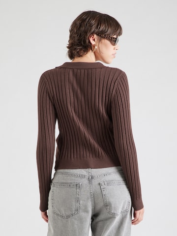 OBJECT Knit Cardigan 'OBJTHESS' in Brown