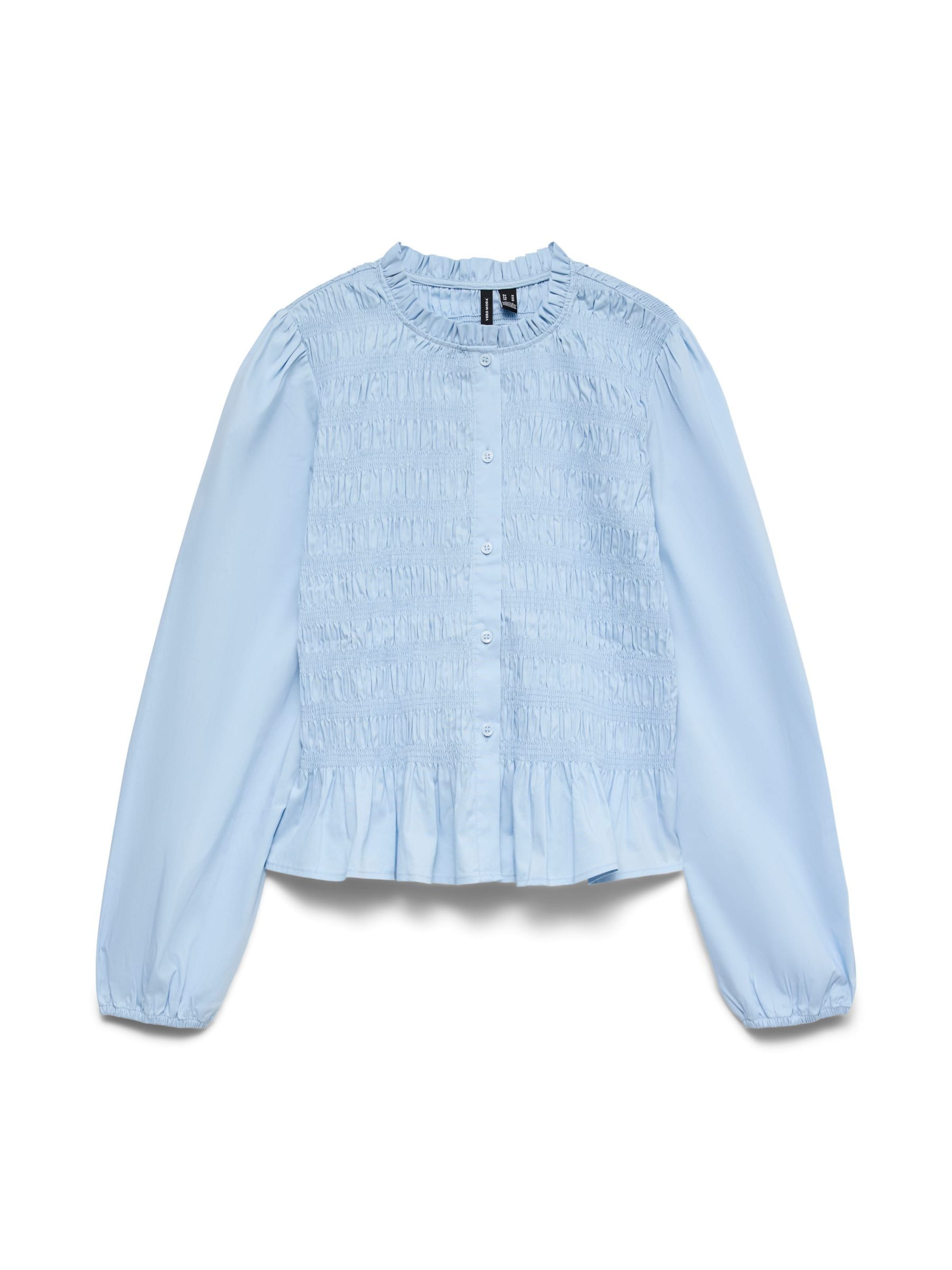 VERO MODA Blouse 'VMFRiba' in M in de kleur Lichtblauw, Productweergave