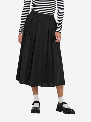 Gonna 'Onlmaila Long Pleat Skirt Ox Wvn 15369555' di ONLY in nero: frontale