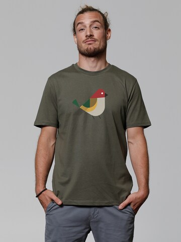 T-Shirt ' Vogel ' Watapparel en vert : devant
