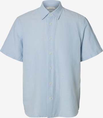 SELECTED Риза 'SLHCLAY' в синьо: отпред