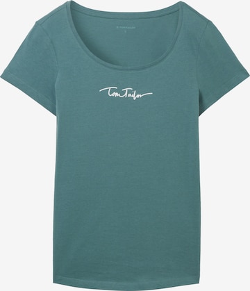 T-shirt TOM TAILOR en vert : devant