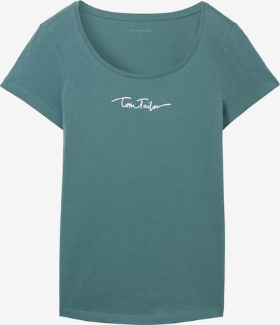 TOM TAILOR T-Shirt in smaragd / weiß, Produktansicht