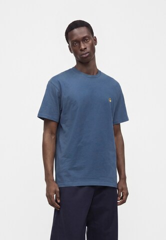 zils Carhartt WIP T-Krekls 'Chase': no priekšpuses