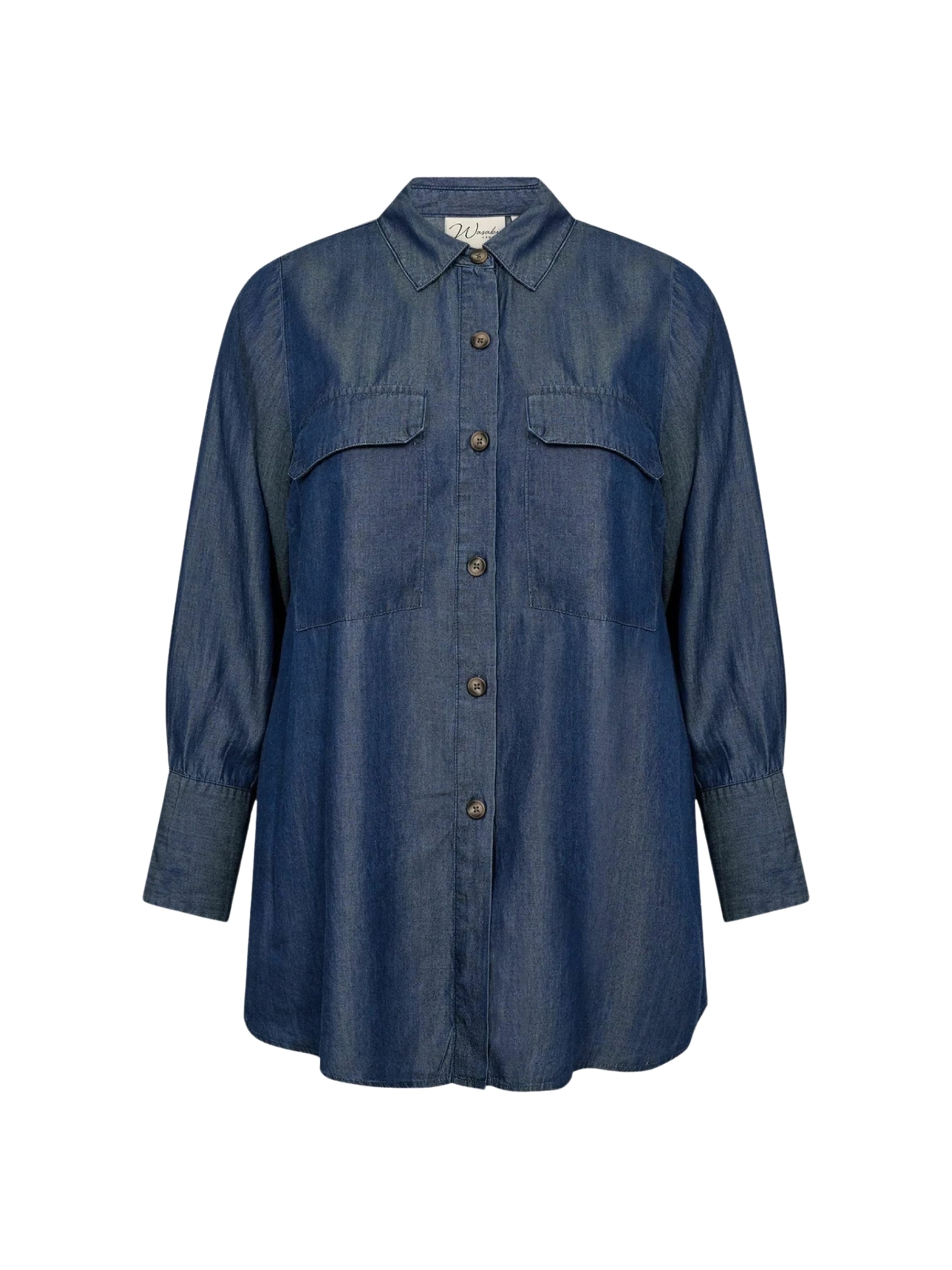 Chemisier 'Flora' Wasabi Concept en bleu : devant