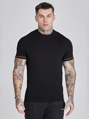 SikSilk Shirt in Black: front