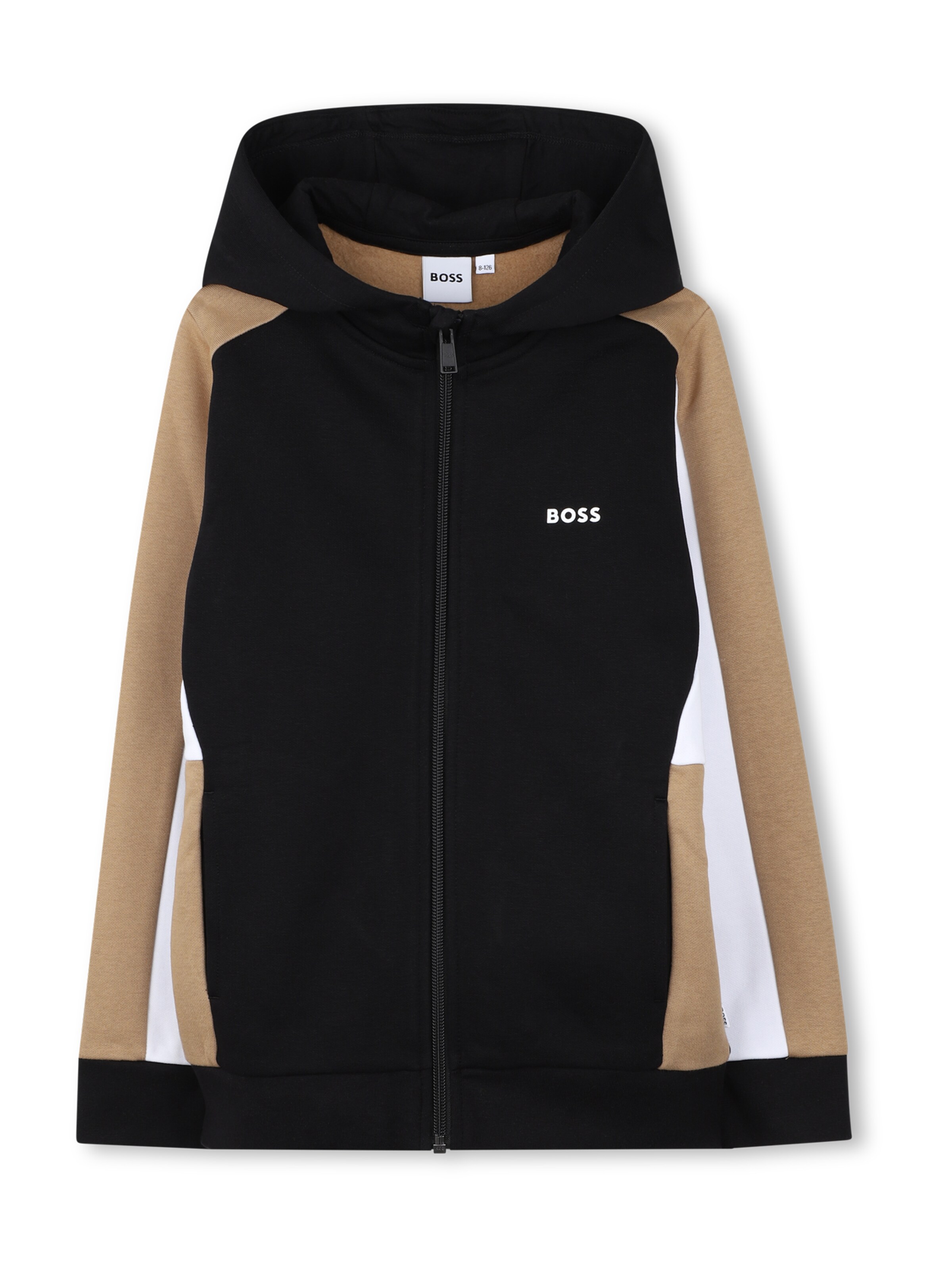 BOSS Sweatjakke i sort: forside