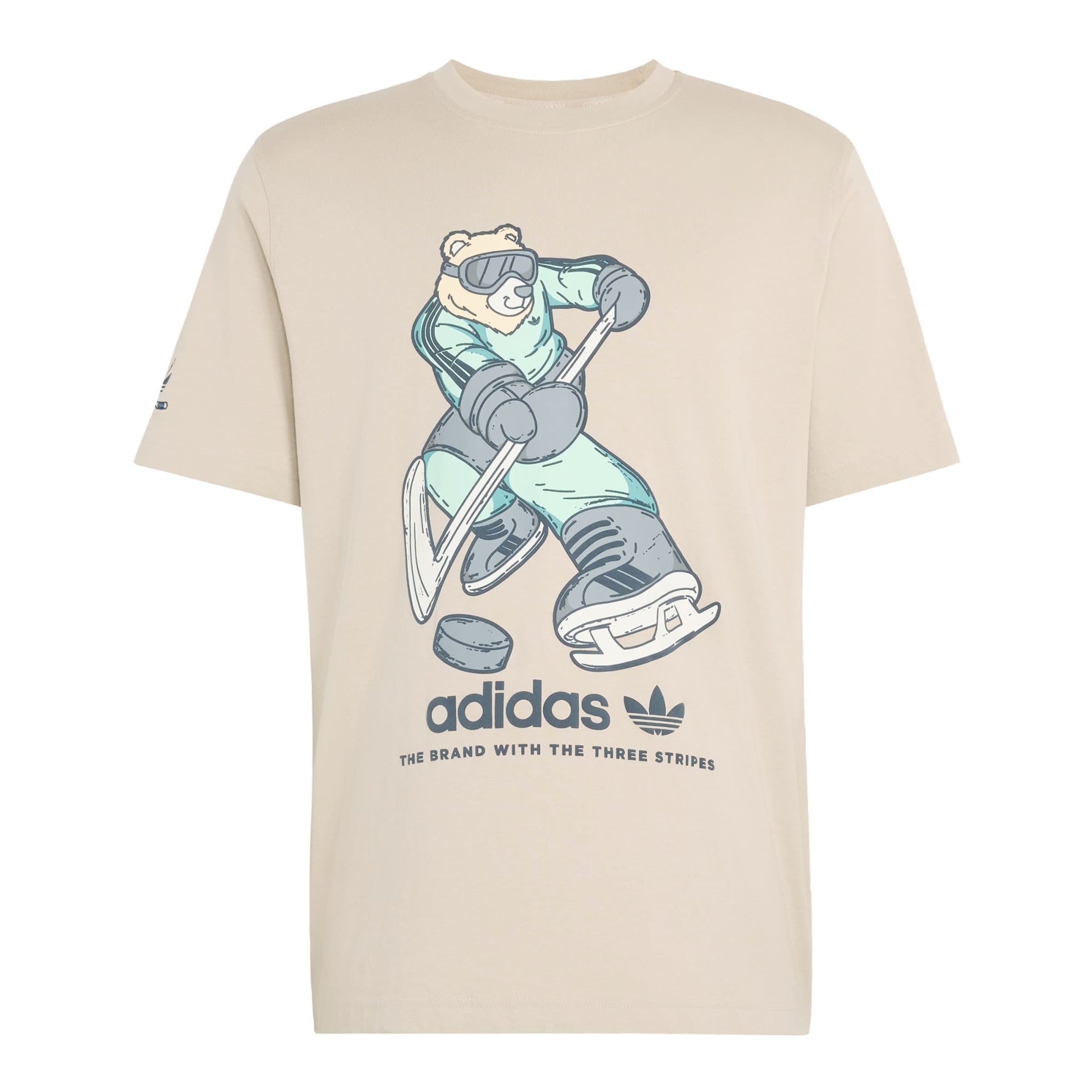 T-Shirt 'Hockey-Bär' ADIDAS ORIGINALS en beige : devant