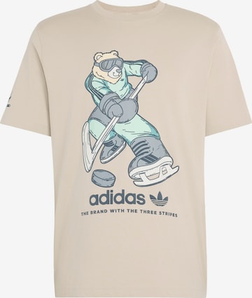 T-Shirt 'Hockey-Bär' ADIDAS ORIGINALS en beige : devant