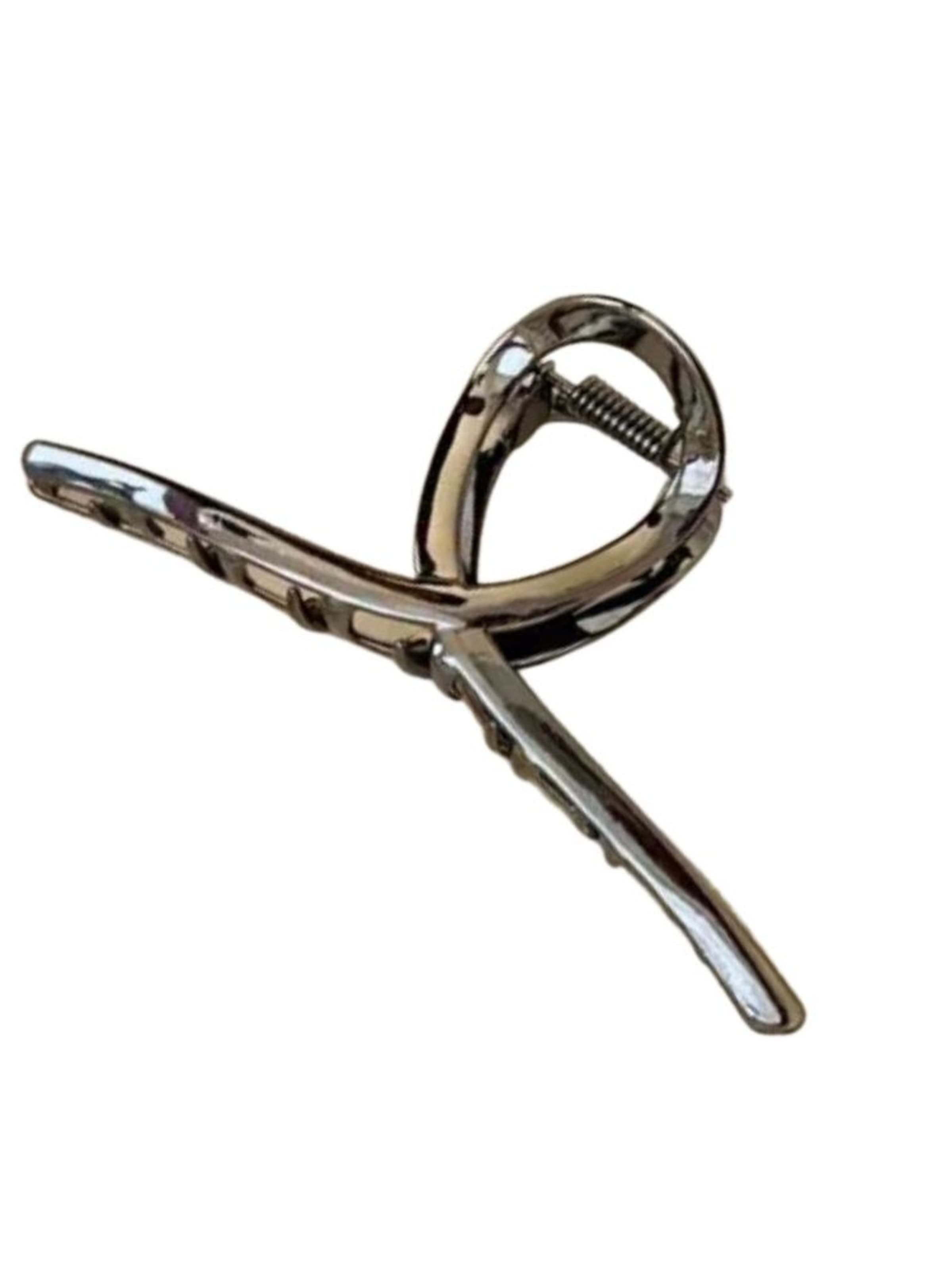 soho Hair accesoires Hair Jewelry 'Iva Metal Hair Clip - Titanium' in 8,6 x 5,6 x 1,6 cm in Gold, Item view