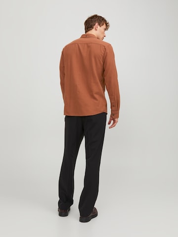 JACK & JONES Regular Fit Hemd 'BROOK' in Braun