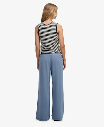 Superdry & Co Wide leg Broek 'Essential' in Blauw