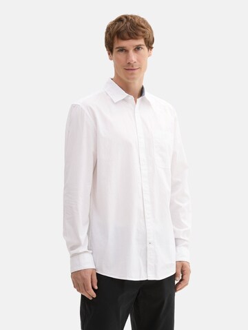 TOM TAILOR Regular fit Button Up Shirt in White: front