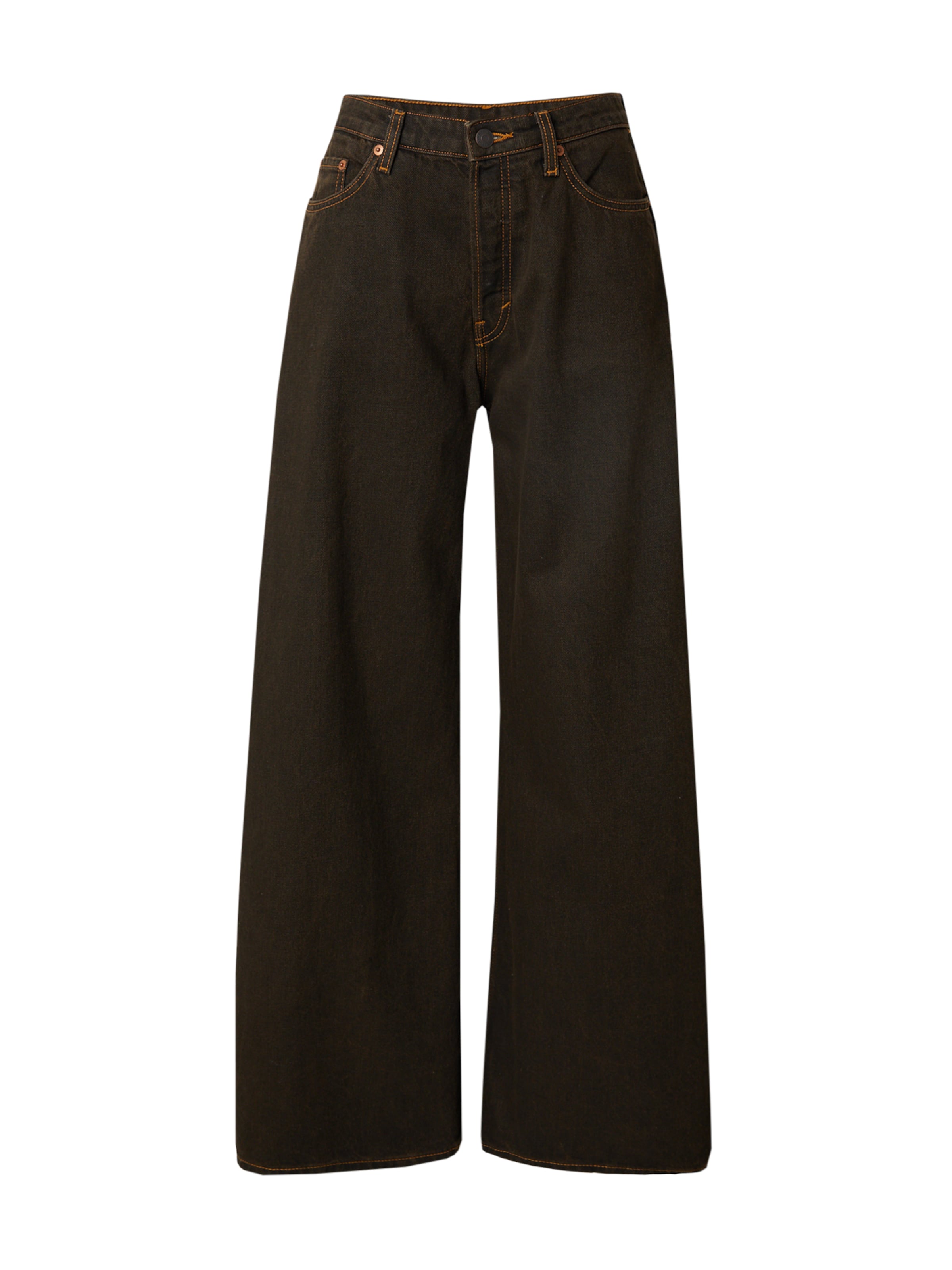 WEEKDAY Wide leg Jeans 'Telescope' in Brown: front