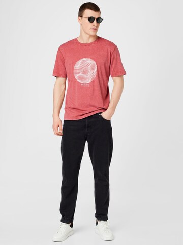 T-Shirt 'RELAXBOB' SELECTED HOMME en rouge