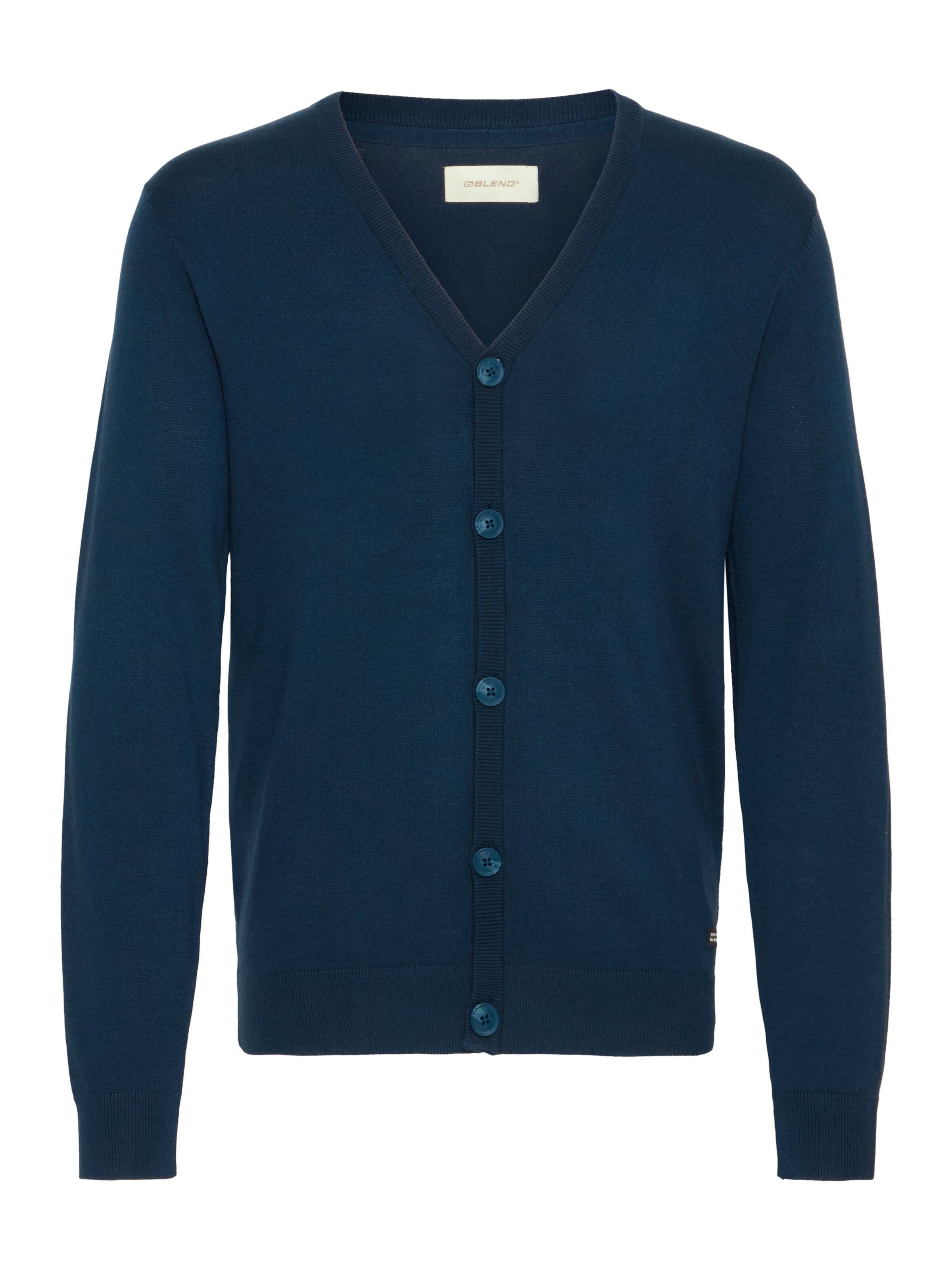 BLEND Knit Cardigan in Blue: front