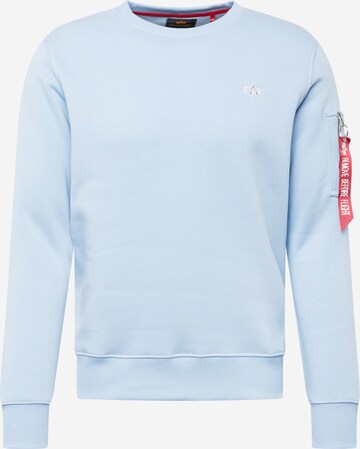 ALPHA INDUSTRIES Sweatshirt in Blauw: voorkant