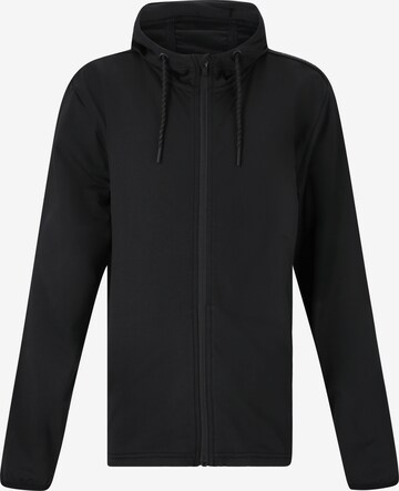 ENDURANCE Athletic Zip-Up Hoodie 'Corriden' in Black: front