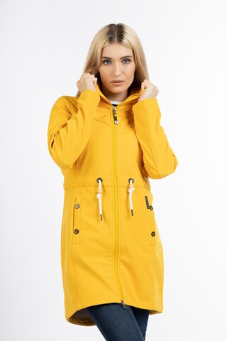 Manteau fonctionnel Schmuddelwedda en jaune : devant