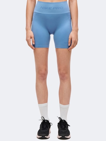 NIKE Skinny Fit Спортен панталон в синьо: отпред