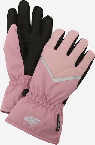 4F Athletic Gloves in Pink: front