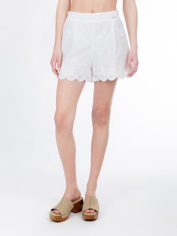 Influencer Loosefit Nadrág - fehér: elől