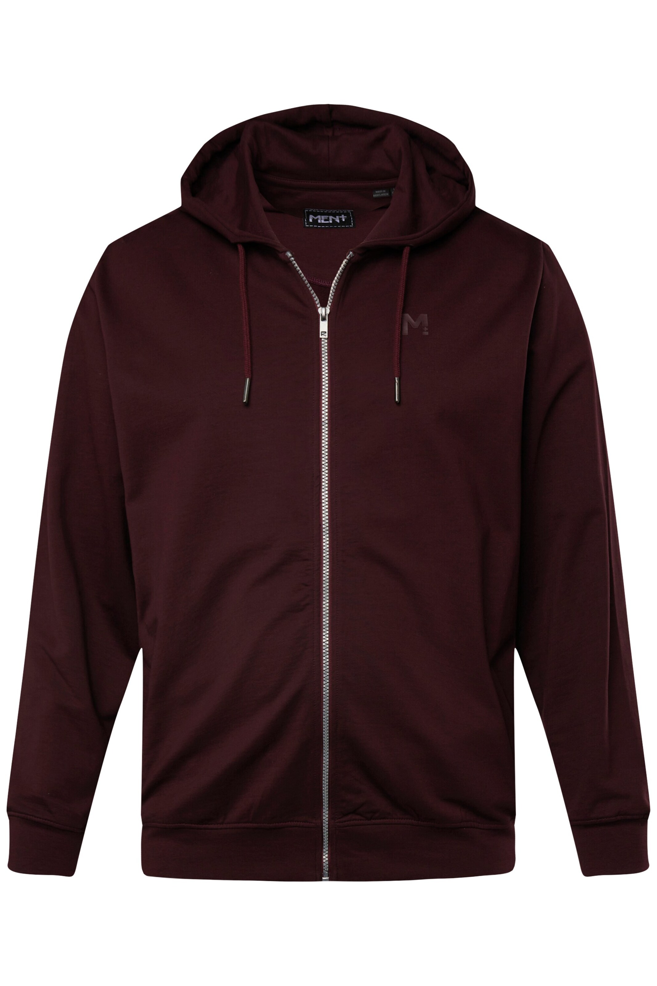 Men Plus Sweatvest in Rood: voorkant