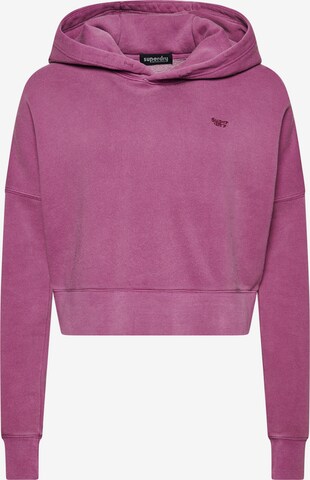 Sweat-shirt Superdry en rose : devant