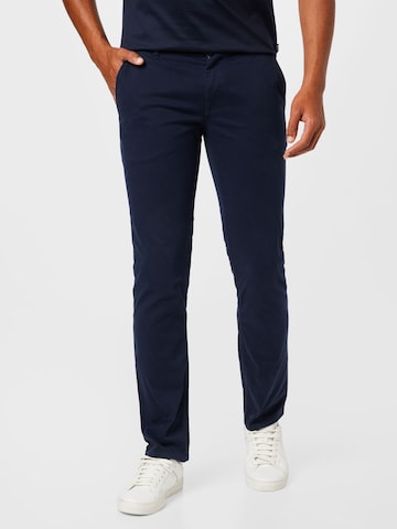 BOSSSlimfit Chino hlače - plava boja: prednji dio