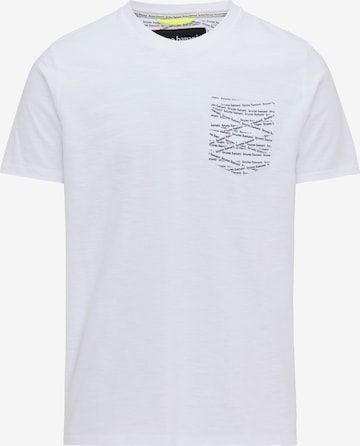 BRUNO BANANI Shirt 'GOMEZ' in Wit: voorkant