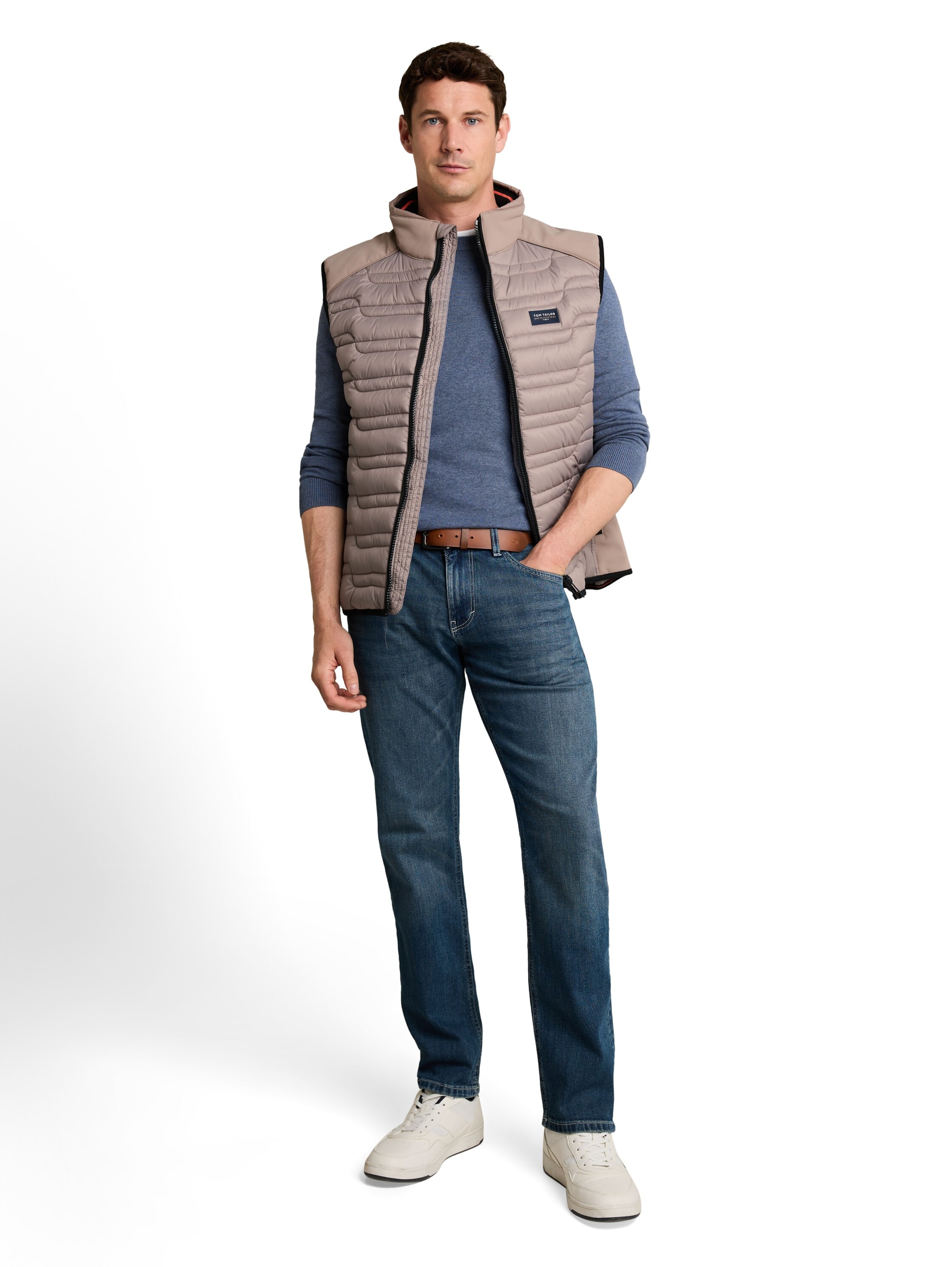 TOM TAILOR Weste in Beige