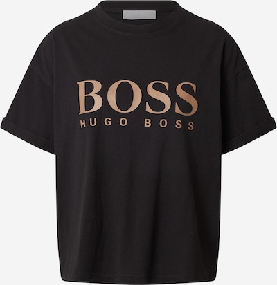 BOSS Тениска 'Evina' в светлокафяво / черно, Преглед на продукта